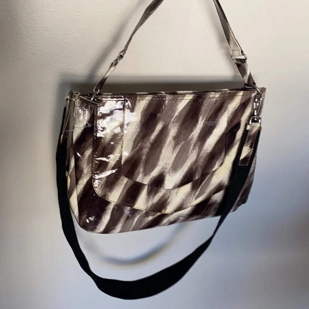 Kammi Reiss Patent print Leather crossbody purse